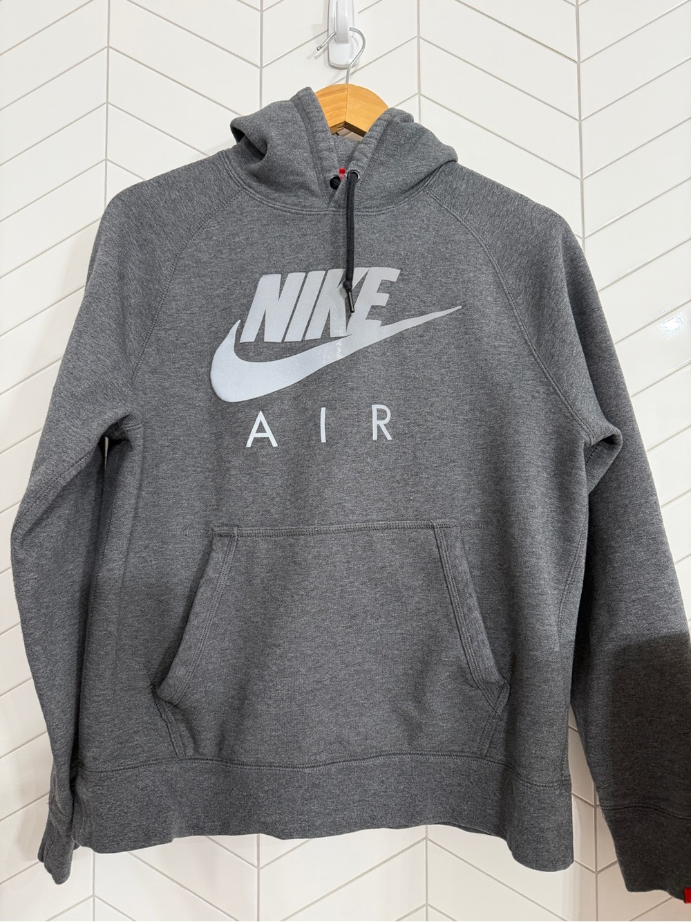 Nike Air Gray Pullover Fleece Hoodie Men’s Medium